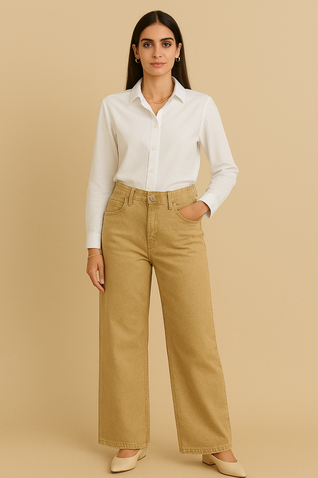 Sandstone Wide leg Jeans