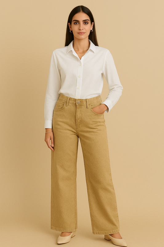 Sandstone Wide leg Jeans