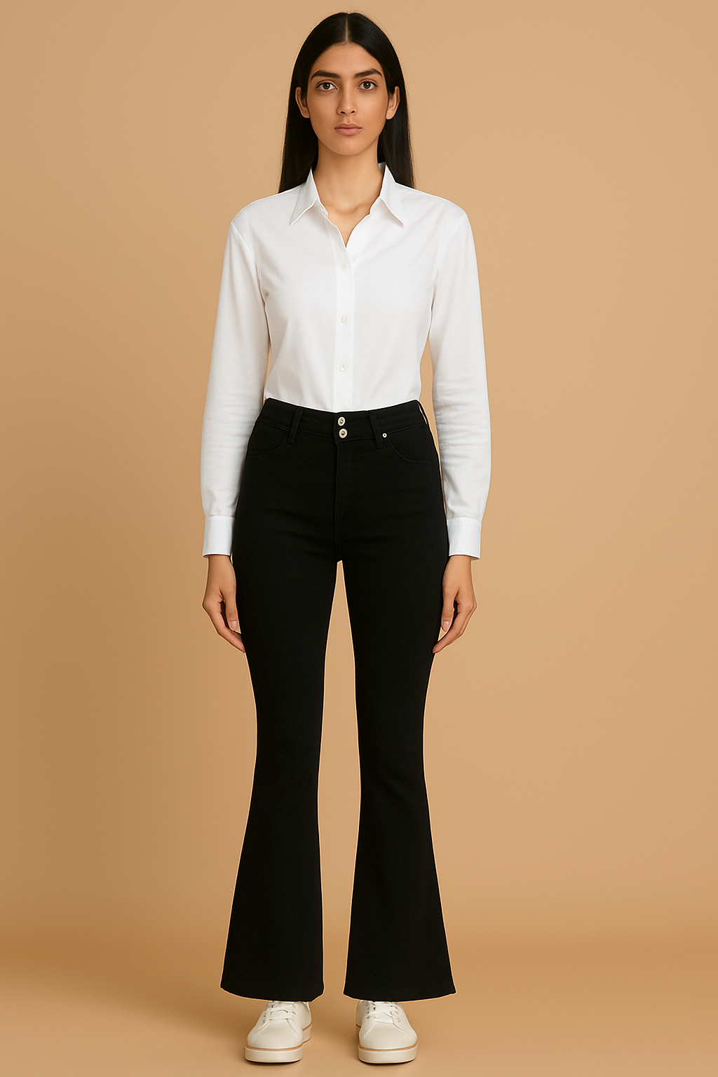 Solara-Black flared Jeans