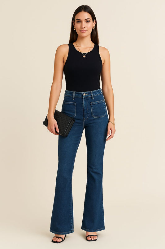 Classic Pocket Flared Jeans